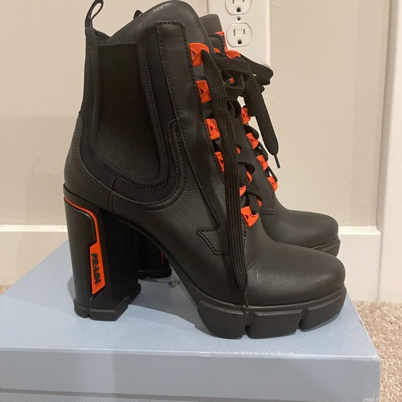 SOLD Prada Chunky Lace-up Boots - Picture 2 of 14